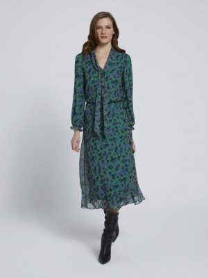 Unique Printed Midi Dress